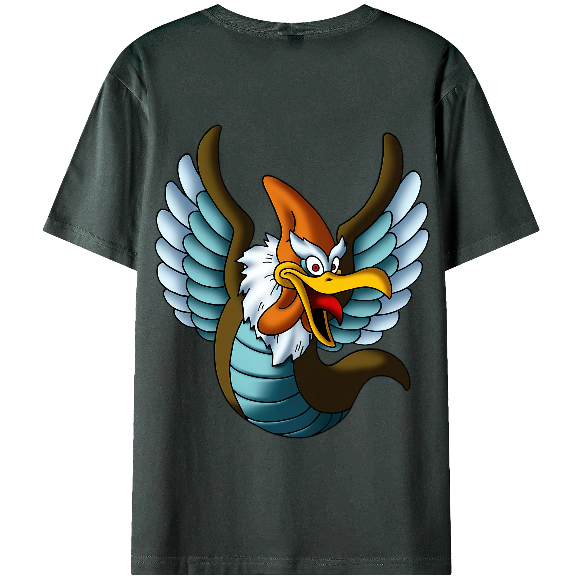 （画像用） ドラゴンクエスト Doragon Kuesuto Dragon Quest 綿100％ メンズ半袖Tシャツ（バックプリント） 通気性